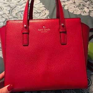 KATE SPADE Red Grand Street Hayden small  bag EUC